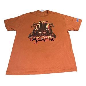VTG 90s Star Wars Darth Vader Pepsi Promo Shirt Orange Movie
